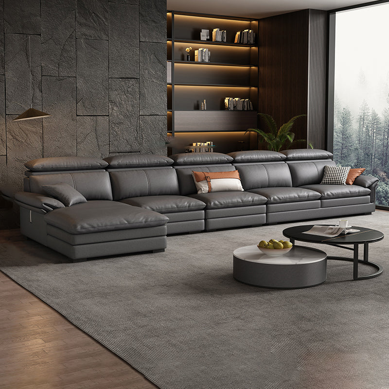 Pillow Top Arm Sectional Sofa Industrial 37.79" Tall Sectional