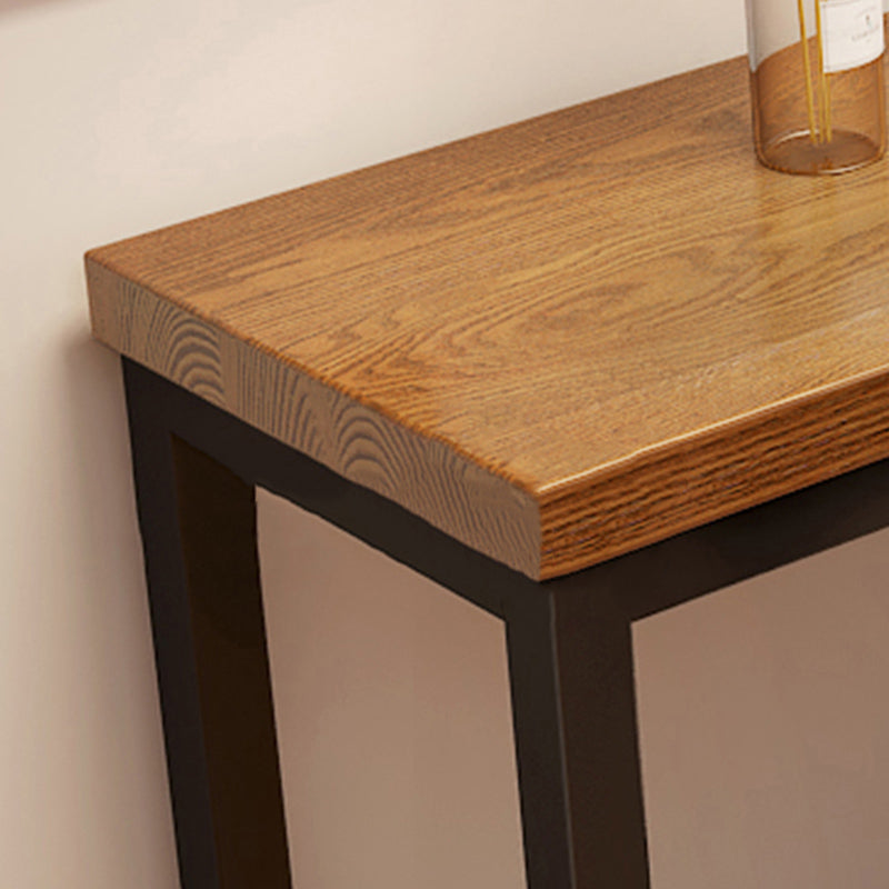 Bruine kleur rechthoek balktafel industriële stijl massieve houten barkruktafel