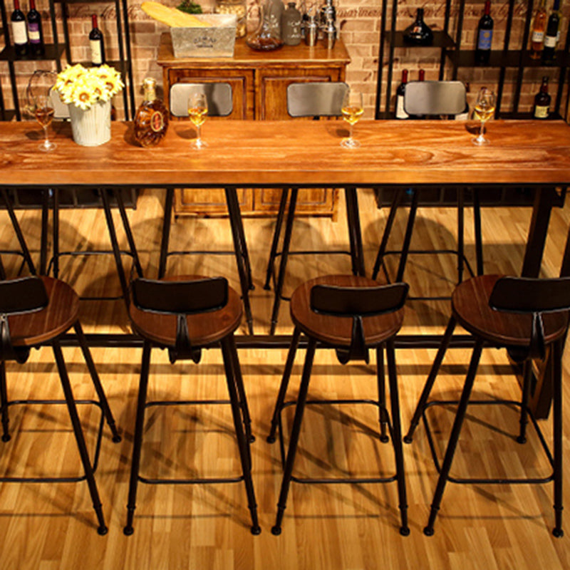 Tavolo da bar di bistrot in stile industriale tavolo da bar in legno per sala da pranzo
