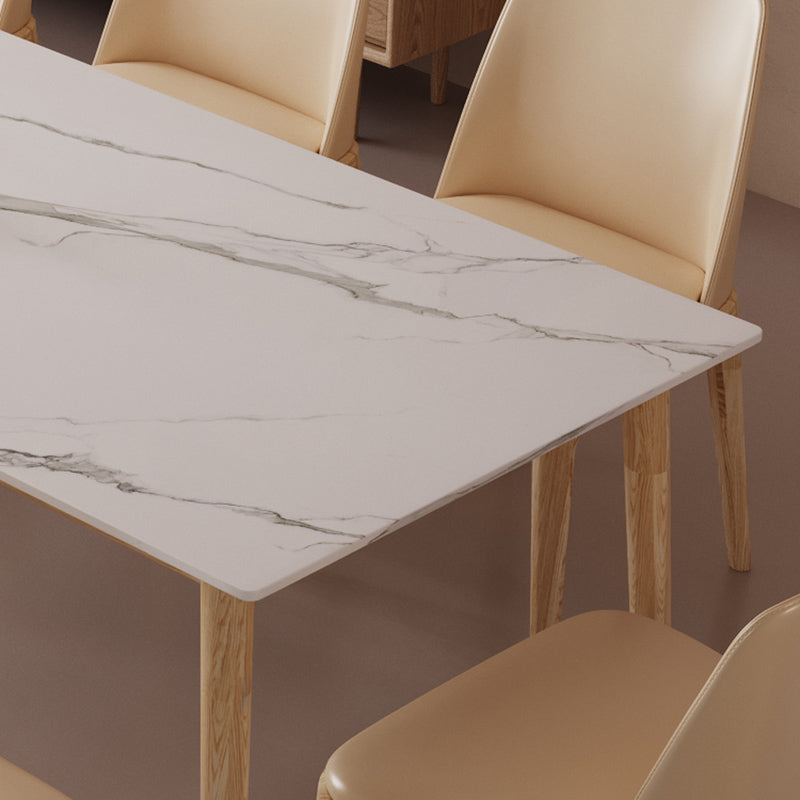 Moderno 1/2/6/7/9 pezzi set da pranzo tavolo da pranzo in pietra rettangolo per sala da pranzo