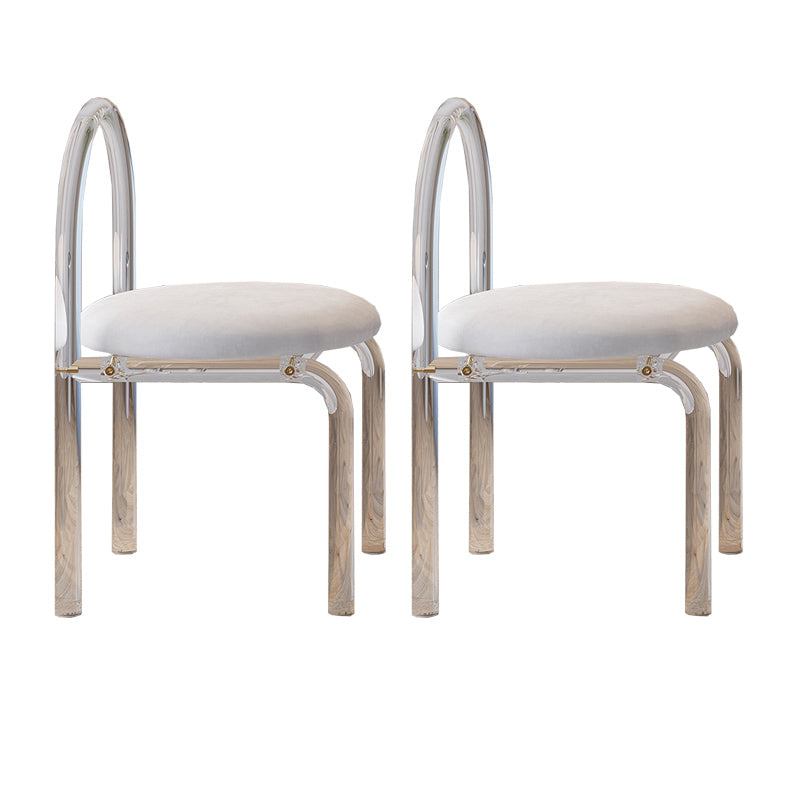 Set da pranzo in pietra bianca con sedie acriliche 1/2/5/7 PC set di dinette moderne