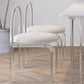 Set da pranzo in pietra bianca con sedie acriliche 1/2/5/7 PC set di dinette moderne