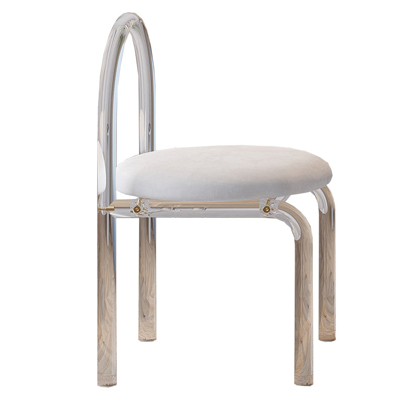 Set da pranzo in pietra bianca con sedie acriliche 1/2/5/7 PC set di dinette moderne