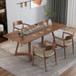Set da pranzo in legno marrone 1/4/5/6 pezzi set di dinette moderna per casa