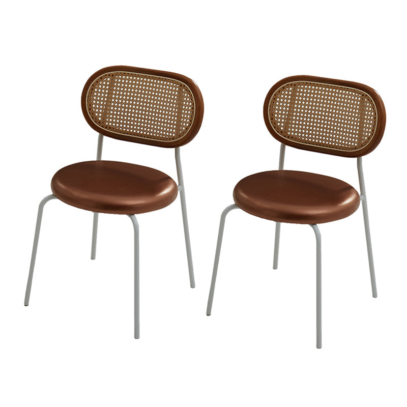 Brown Ash Wood Modern Dining Table Set 1/2/5 Pcs Dinette Set for Home 2 Brown Chairs Clearhalo 'Dining Room Sets' 'Dining Tables & Seating' 'dining_room_set' 'furn' 'furn_dining_room_set' 'Furniture' 'Kitchen & Dining Furniture' 6886528