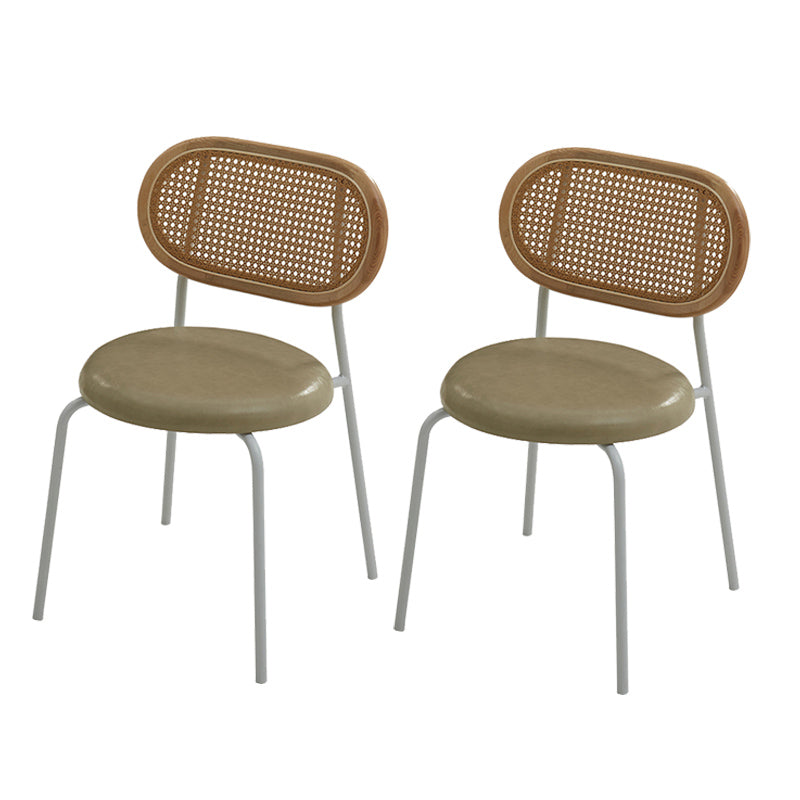 Brown Ash Wood Modern Dining Table Set 1/2/5 Pcs Dinette Set for Home 2 Beige Chairs Clearhalo 'Dining Room Sets' 'Dining Tables & Seating' 'dining_room_set' 'furn' 'furn_dining_room_set' 'Furniture' 'Kitchen & Dining Furniture' 6886530