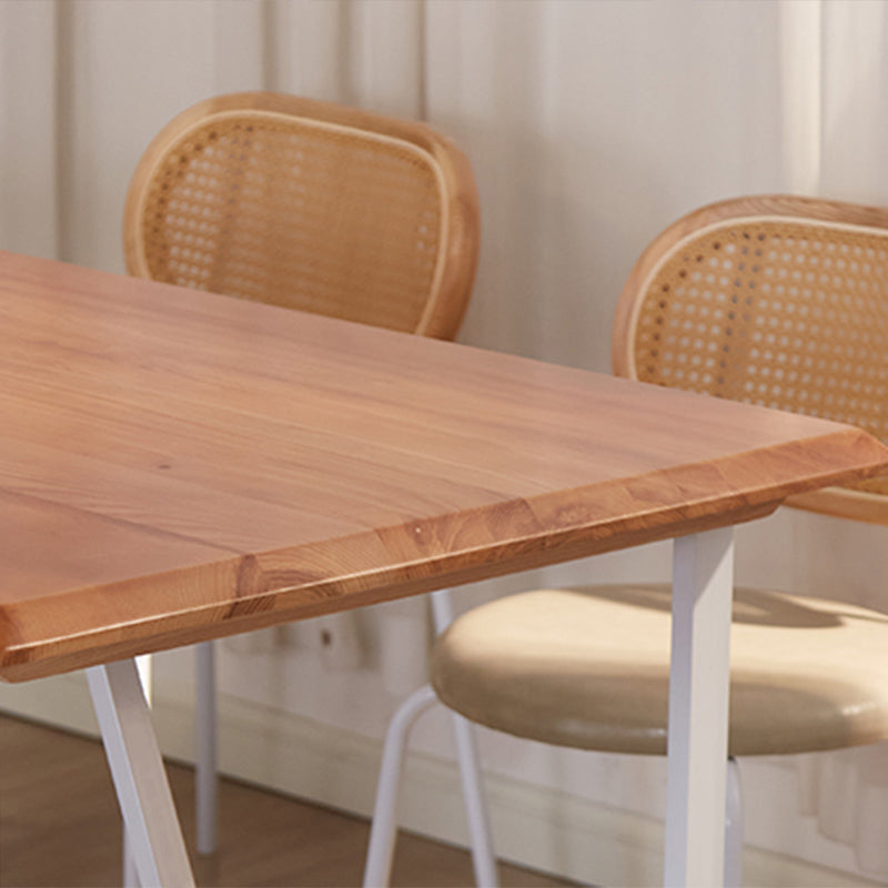 Brown Ash Wood Modern Dining Table Set 1/2/5 Pcs Dinette Set for Home Clearhalo 'Dining Room Sets' 'Dining Tables & Seating' 'dining_room_set' 'furn' 'furn_dining_room_set' 'Furniture' 'Kitchen & Dining Furniture' 6886534