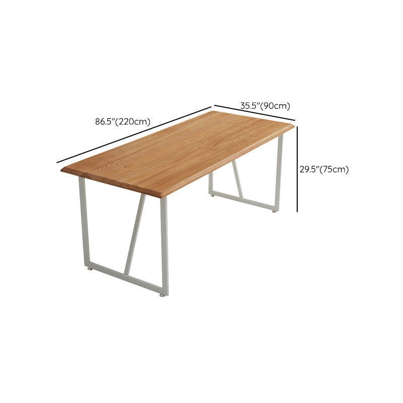 Brown Ash Wood Modern Dining Table Set 1/2/5 Pcs Dinette Set for Home Clearhalo 'Dining Room Sets' 'Dining Tables & Seating' 'dining_room_set' 'furn' 'furn_dining_room_set' 'Furniture' 'Kitchen & Dining Furniture' 6886545