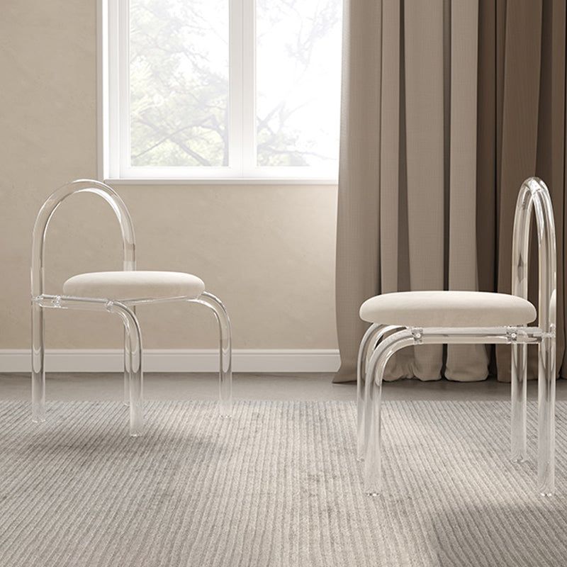 Acrylic Contemporary Dining Set 1/2/5 Pcs Rectangle Dining Table Set for Home Clearhalo 'Dining Room Sets' 'Dining Tables & Seating' 'dining_room_set' 'furn' 'furn_dining_room_set' 'Furniture' 'Kitchen & Dining Furniture' 6886574