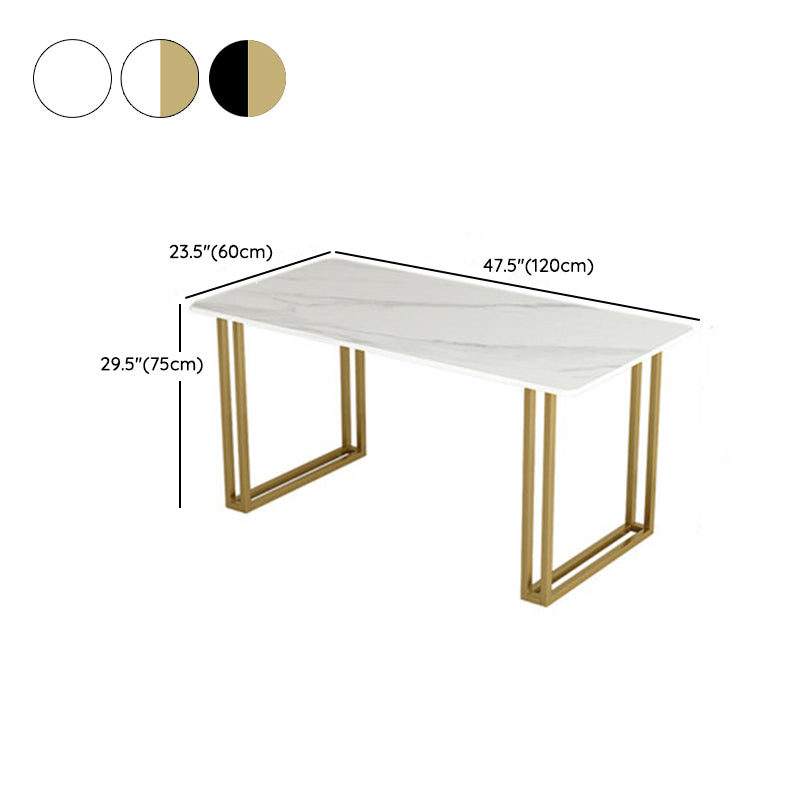 Set di dinette glam con telaio in metallo oro 1/5/7 pezzi set da pranzo in pietra