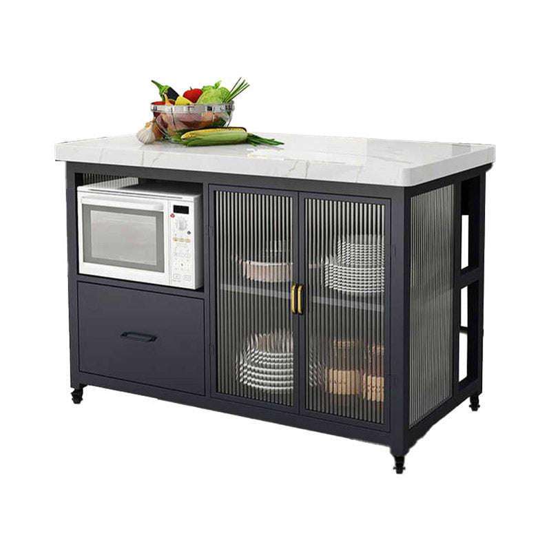 Keukeneiland tafel eetkamer moderne voorbereidingstafel met opbergkast