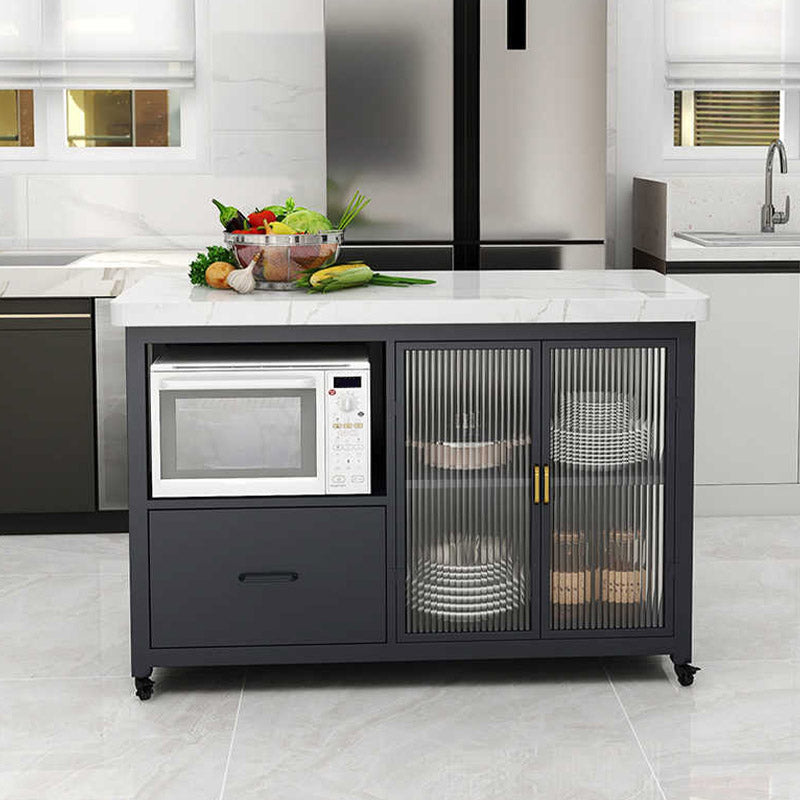 Table à manger de table de cuisine table de préparation moderne avec armoire de rangement