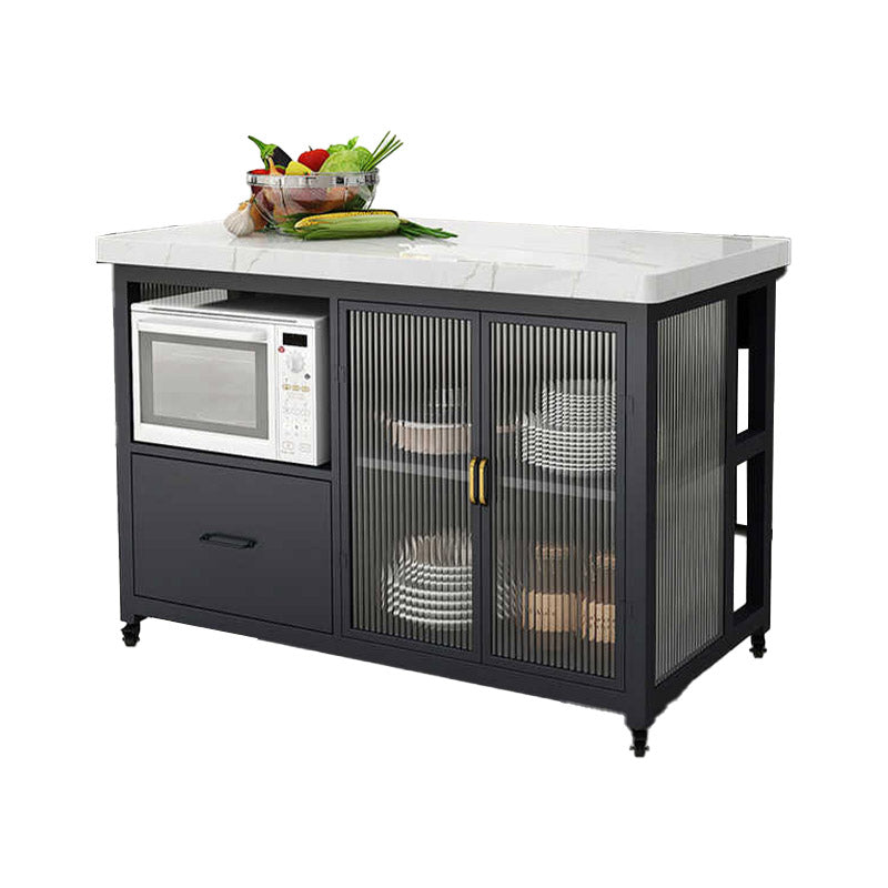 Keukeneiland tafel eetkamer moderne voorbereidingstafel met opbergkast