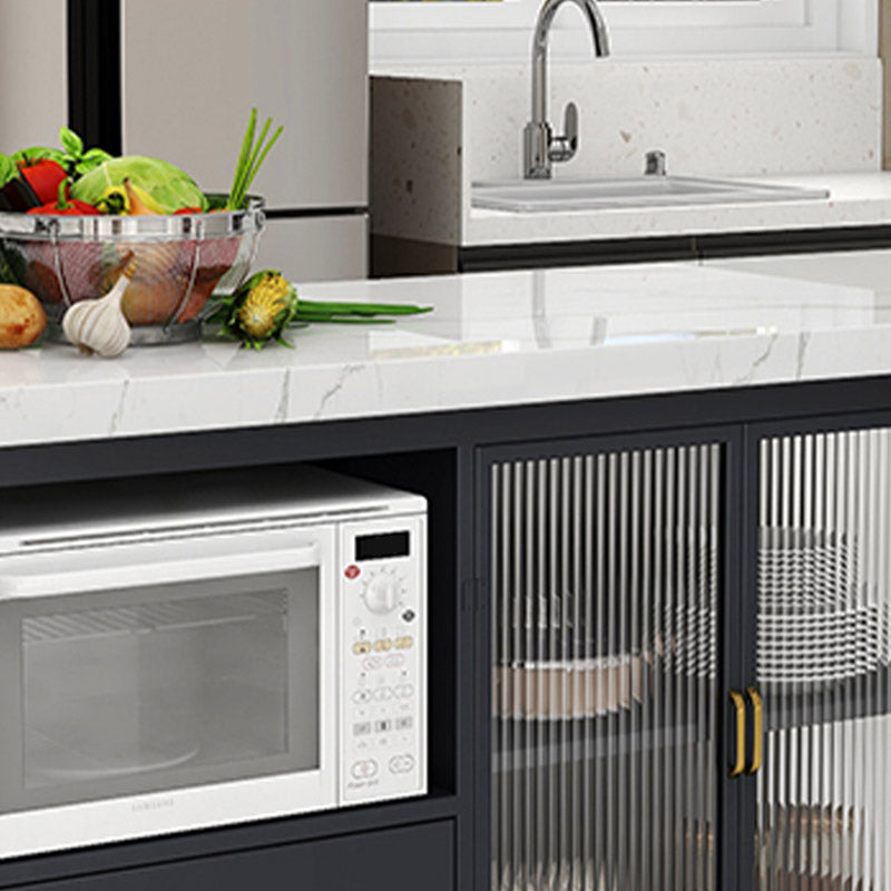 Keukeneiland tafel eetkamer moderne voorbereidingstafel met opbergkast