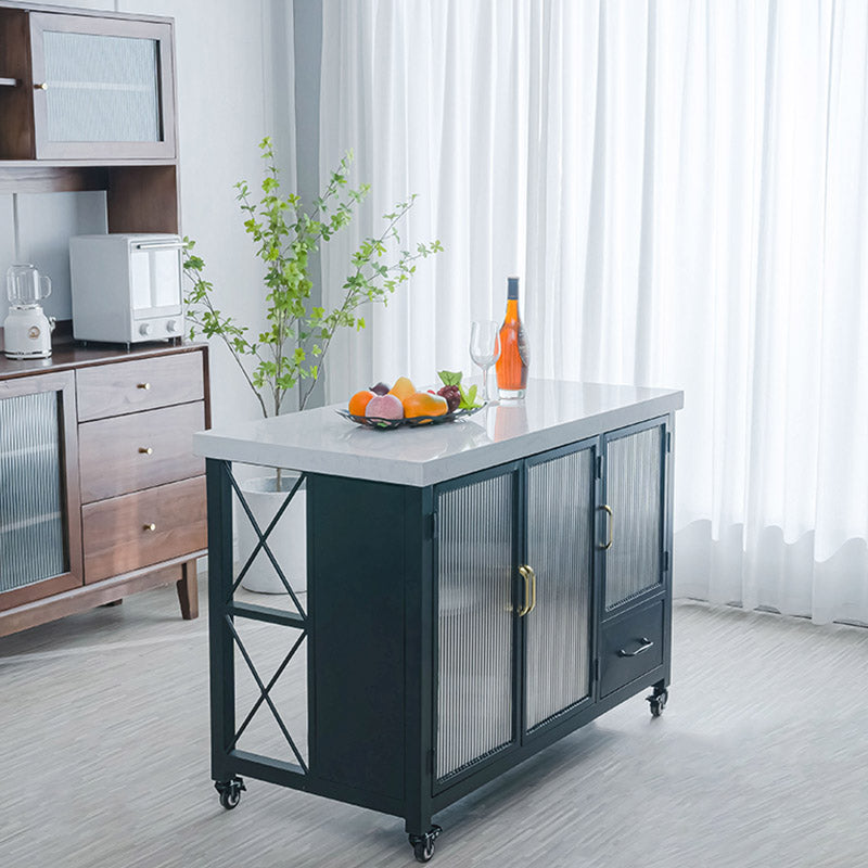 Tavolo da pranzo dell'isola da cucina Tavolo di preparazione con mobile in magazzino