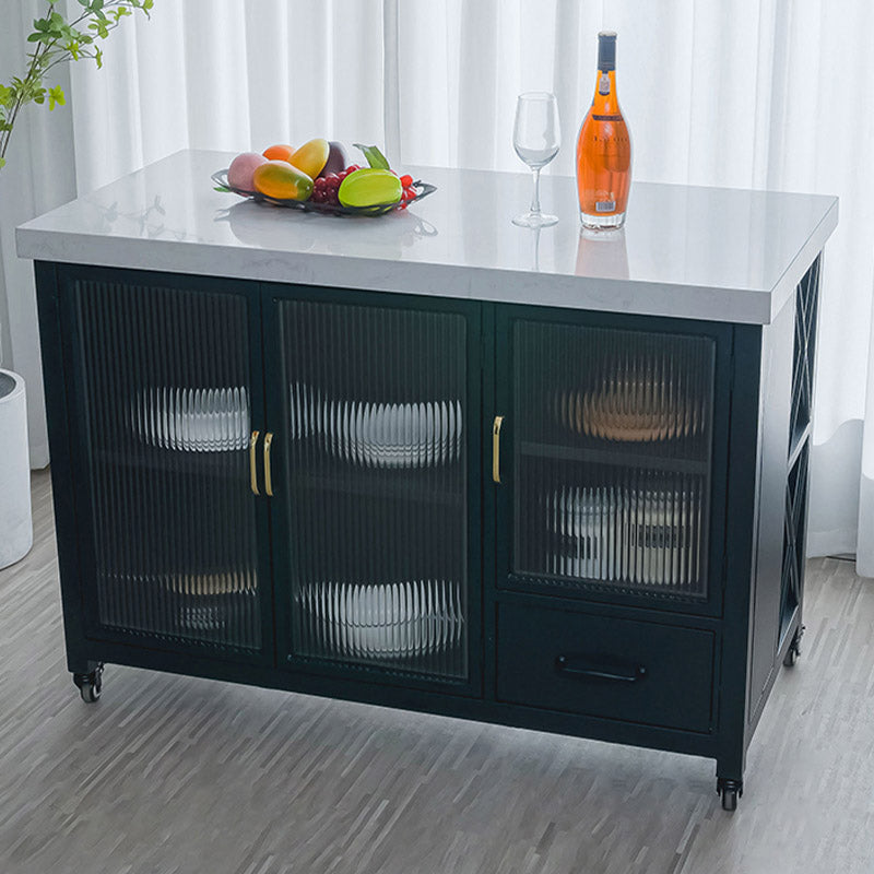 Tavolo da pranzo dell'isola da cucina Tavolo di preparazione con mobile in magazzino