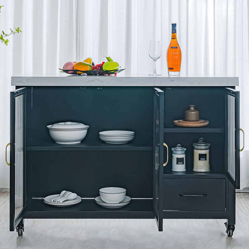 Tavolo da pranzo dell'isola da cucina Tavolo di preparazione con mobile in magazzino