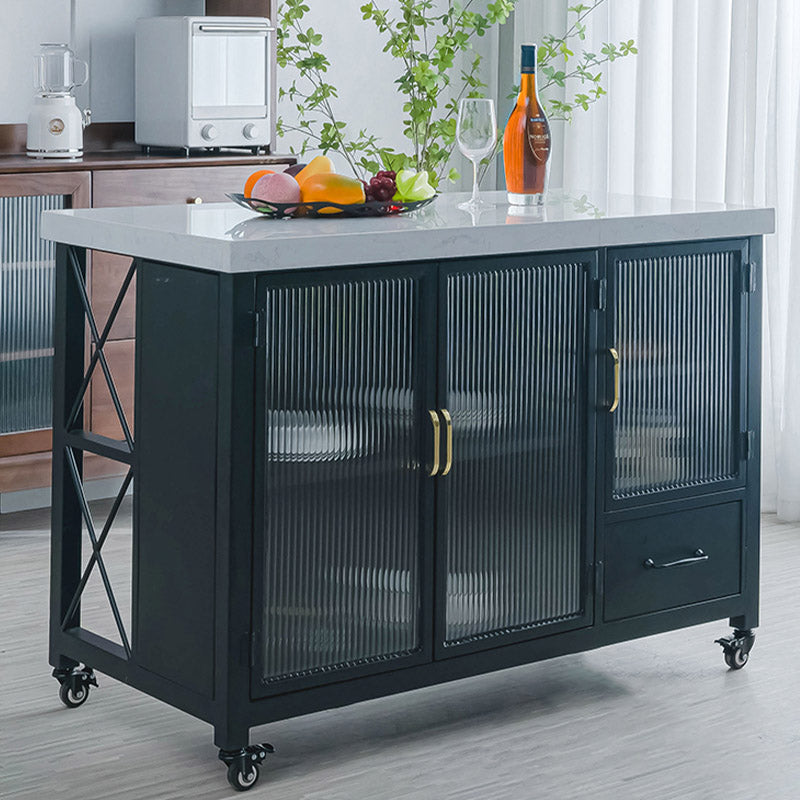 Tavolo da pranzo dell'isola da cucina Tavolo di preparazione con mobile in magazzino