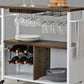 Modern Open Storage Kitchen Trolley Rolling Prep Table with Wine Storage Clearhalo 'furn' 'furn_kitchen_islands_carts' 'Furniture' 'Kitchen & Dining Furniture' 'Kitchen Islands & Carts' 'kitchen_islands_carts' 6886725