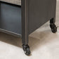 Modern Open Storage Kitchen Trolley Rolling Prep Table with Wine Storage Clearhalo 'furn' 'furn_kitchen_islands_carts' 'Furniture' 'Kitchen & Dining Furniture' 'Kitchen Islands & Carts' 'kitchen_islands_carts' 6886726