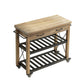 Modern Open Storage Kitchen Trolley Rolling Pine Wood Prep Table Clearhalo 'furn' 'furn_kitchen_islands_carts' 'Furniture' 'Kitchen & Dining Furniture' 'Kitchen Islands & Carts' 'kitchen_islands_carts' 6886757