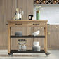 Modern Open Storage Kitchen Trolley Rolling Pine Wood Prep Table Clearhalo 'furn' 'furn_kitchen_islands_carts' 'Furniture' 'Kitchen & Dining Furniture' 'Kitchen Islands & Carts' 'kitchen_islands_carts' 6886763