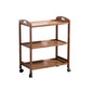 Modern Open Storage Kitchen Trolley Rolling Prep Table with Open Shelves