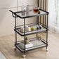 Dining Room Modern Prep Table Rolling Open Shelves Kitchen Trolley Clearhalo 'furn' 'furn_kitchen_islands_carts' 'Furniture' 'Kitchen & Dining Furniture' 'Kitchen Islands & Carts' 'kitchen_islands_carts' 6886824