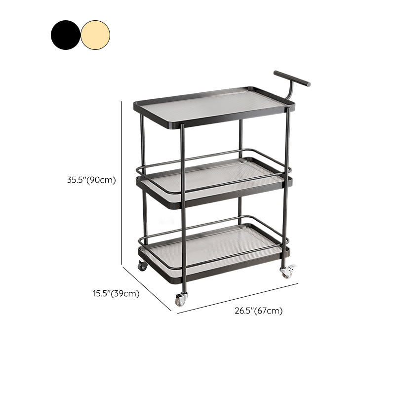 Dining Room Modern Prep Table Rolling Open Shelves Kitchen Trolley Clearhalo 'furn' 'furn_kitchen_islands_carts' 'Furniture' 'Kitchen & Dining Furniture' 'Kitchen Islands & Carts' 'kitchen_islands_carts' 6886825