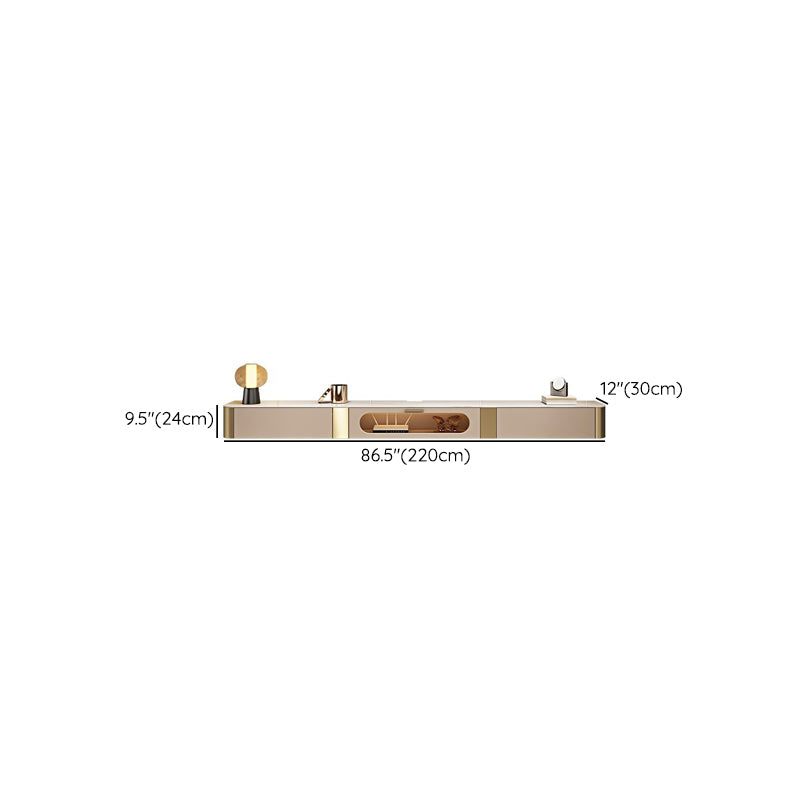 Modern Stone TV Media Console Wall-mounted Stand Console for Living Room Clearhalo 'furn' 'furn_tv_stands_entertainment_centers' 'Furniture' 'Living Room Furniture' 'TV Stands & Entertainment Centers' 'TV Stands & Media Storage Furniture' 'tv_stands_entertainment_centers' 6890343