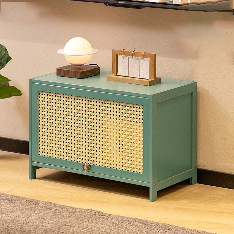 Enclosed Storage TV Console Scandinavian TV Media Console for Living Room 23.6"L x 12.6"W x 15.7"H Green Clearhalo 'furn' 'furn_tv_stands_entertainment_centers' 'Furniture' 'Living Room Furniture' 'TV Stands & Entertainment Centers' 'TV Stands & Media Storage Furniture' 'tv_stands_entertainment_centers' 6890360