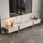 Glam Media Console Stone TV Stand with Drawers for Living Room 94.5"L x 16"W x 16"H Champagne Clearhalo 'furn' 'furn_tv_stands_entertainment_centers' 'Furniture' 'Living Room Furniture' 'TV Stands & Entertainment Centers' 'TV Stands & Media Storage Furniture' 'tv_stands_entertainment_centers' 6890383