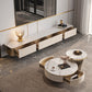 Glam Media Console Stone TV Stand with Drawers for Living Room Clearhalo 'furn' 'furn_tv_stands_entertainment_centers' 'Furniture' 'Living Room Furniture' 'TV Stands & Entertainment Centers' 'TV Stands & Media Storage Furniture' 'tv_stands_entertainment_centers' 6890387