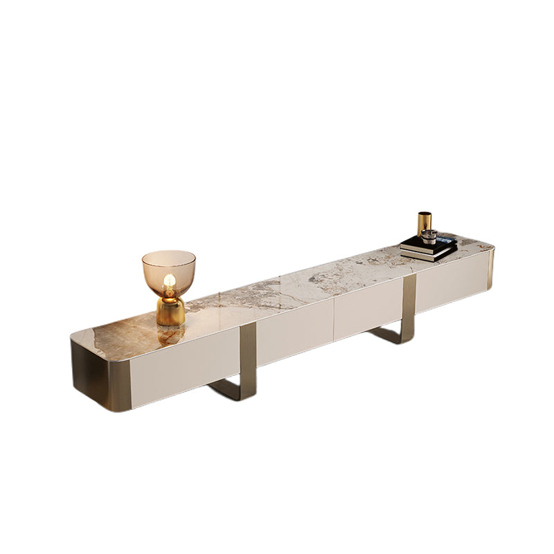 Glam Media Console Stone TV Stand with Drawers for Living Room Clearhalo 'furn' 'furn_tv_stands_entertainment_centers' 'Furniture' 'Living Room Furniture' 'TV Stands & Entertainment Centers' 'TV Stands & Media Storage Furniture' 'tv_stands_entertainment_centers' 6890389