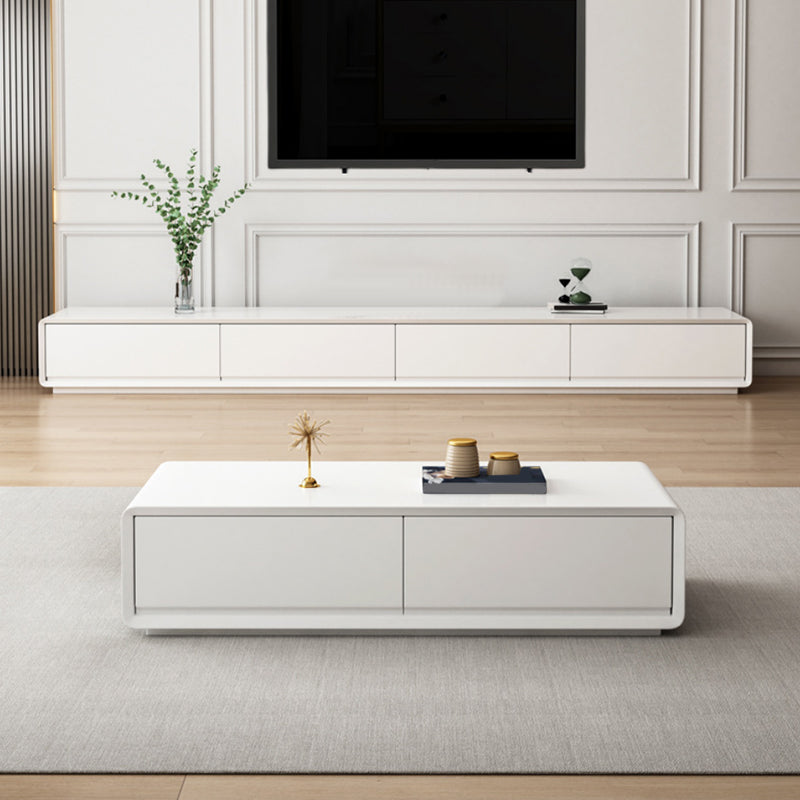 Console multimédia TV moderne en bois, support de rangement fermé pour salon