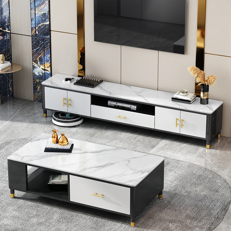 Glam TV-mediaconsole TV-console met open opbergruimte voor de woonkamer