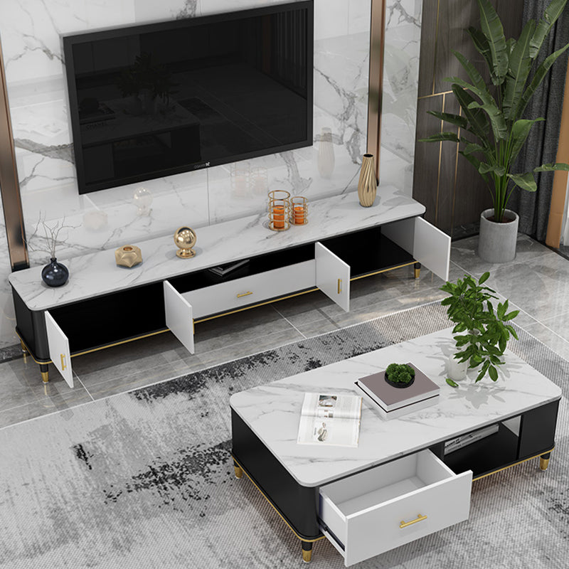 Glam TV-mediaconsole TV-console met open opbergruimte voor de woonkamer