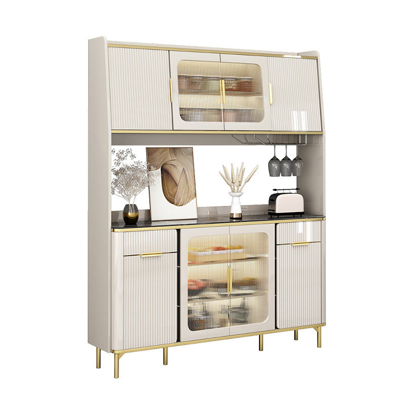 Modern Wood Dining Hutch Glass Doors Storage Cabinet with Doors Clearhalo 'Display & China Cabinets' 'display_china_cabinets' 'furn' 'furn_display_china_cabinets' 'Furniture' 'Kitchen & Dining Furniture' 6890506