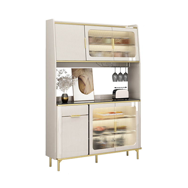 Modern Wood Dining Hutch Glass Doors Storage Cabinet with Doors Clearhalo 'Display & China Cabinets' 'display_china_cabinets' 'furn' 'furn_display_china_cabinets' 'Furniture' 'Kitchen & Dining Furniture' 6890512