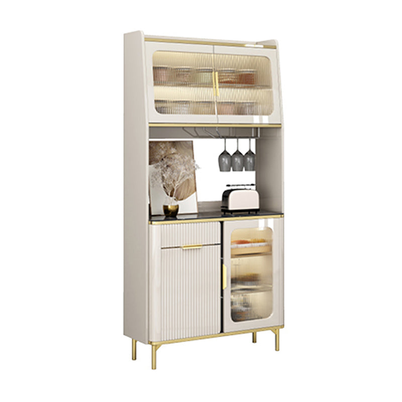 Modern Wood Dining Hutch Glass Doors Storage Cabinet with Doors Clearhalo 'Display & China Cabinets' 'display_china_cabinets' 'furn' 'furn_display_china_cabinets' 'Furniture' 'Kitchen & Dining Furniture' 6890513