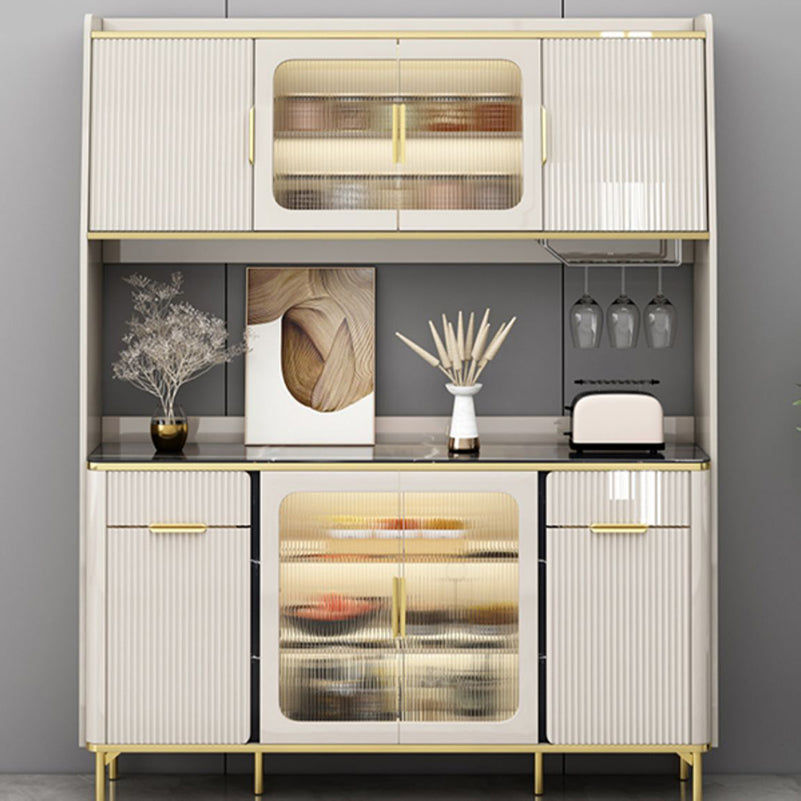 Modern Wood Dining Hutch Glass Doors Storage Cabinet with Doors Clearhalo 'Display & China Cabinets' 'display_china_cabinets' 'furn' 'furn_display_china_cabinets' 'Furniture' 'Kitchen & Dining Furniture' 6890514