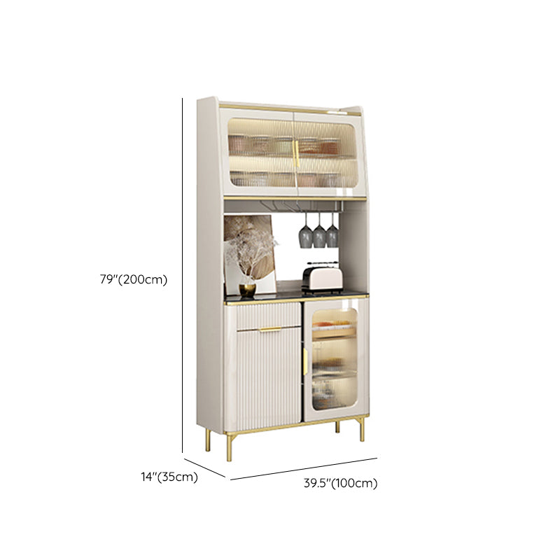 Modern Wood Dining Hutch Glass Doors Storage Cabinet with Doors Clearhalo 'Display & China Cabinets' 'display_china_cabinets' 'furn' 'furn_display_china_cabinets' 'Furniture' 'Kitchen & Dining Furniture' 6890515