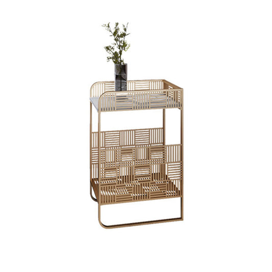 Glam Accent Table Nightstand Antique Finish Bed Nightstand with 2 Shelves Clearhalo 'Bedroom Furniture' 'furn' 'furn_night_stand' 'Furniture' 'night_stand' 'Nightstands' 6890623