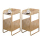 Glam Accent Table Nightstand Antique Finish Bed Nightstand with 2 Shelves 2 Piece Set Clear Clearhalo 'Bedroom Furniture' 'furn' 'furn_night_stand' 'Furniture' 'night_stand' 'Nightstands' 6890624