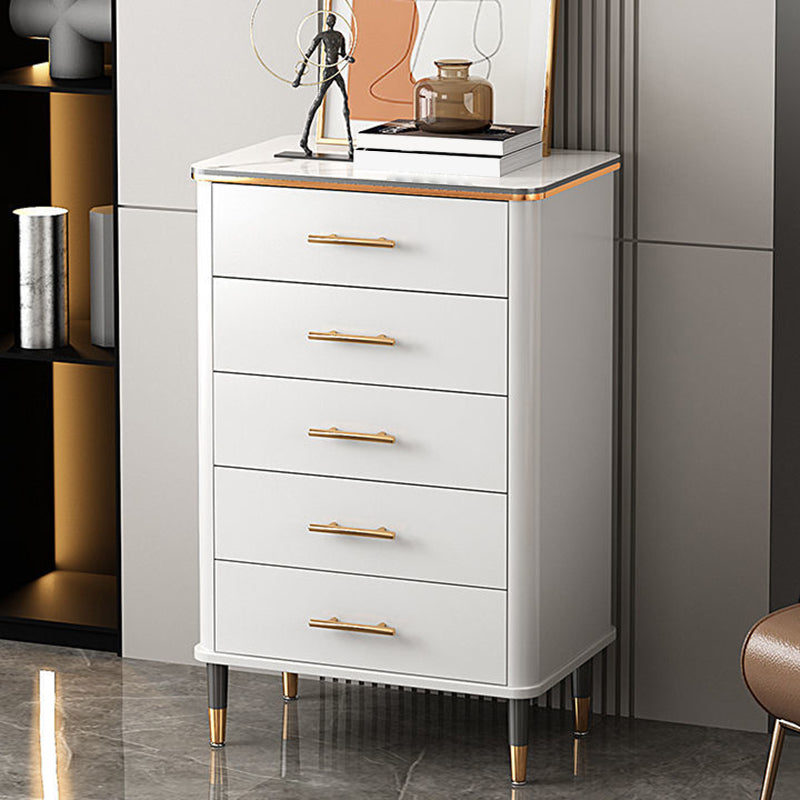 Cómoda cómoda de almacenamiento de mármol con cómoda de almacenamiento Glam contemporánea para el hogar