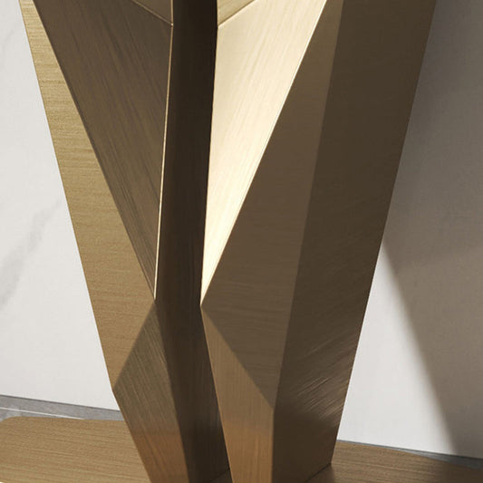 Mesa de consola de piedra mesa de acento rectangular moderno, 33.46 "de alto