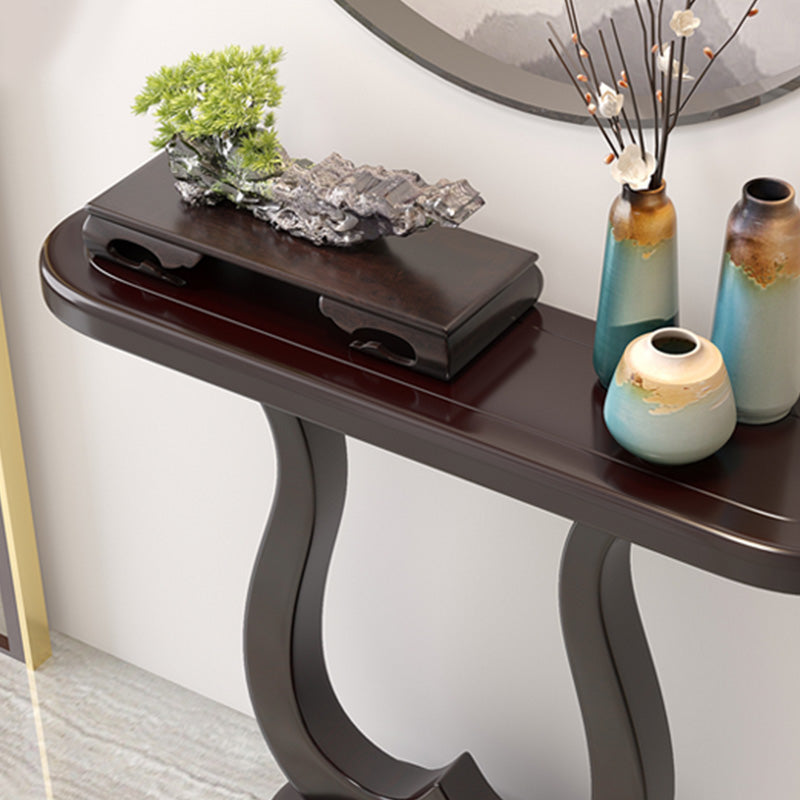 Console moderna della metà secolo Tavolo da 33,46 pollici in legno massiccio