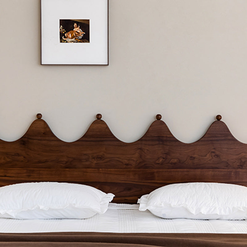 Mident secolo moderno a quattro letti poster in noce con testiera