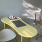 Irregular Shaped Office Conference Table Wood Writing Desk in Yellow Clearhalo 'furn' 'furn_office_desk' 'Furniture' 'Office Desks' 'Office Furniture' 'office_desk' 6892736