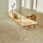 Solid Wood Writing Desk Natural Office Desk with Acrylic Legs , 29.53" Tall